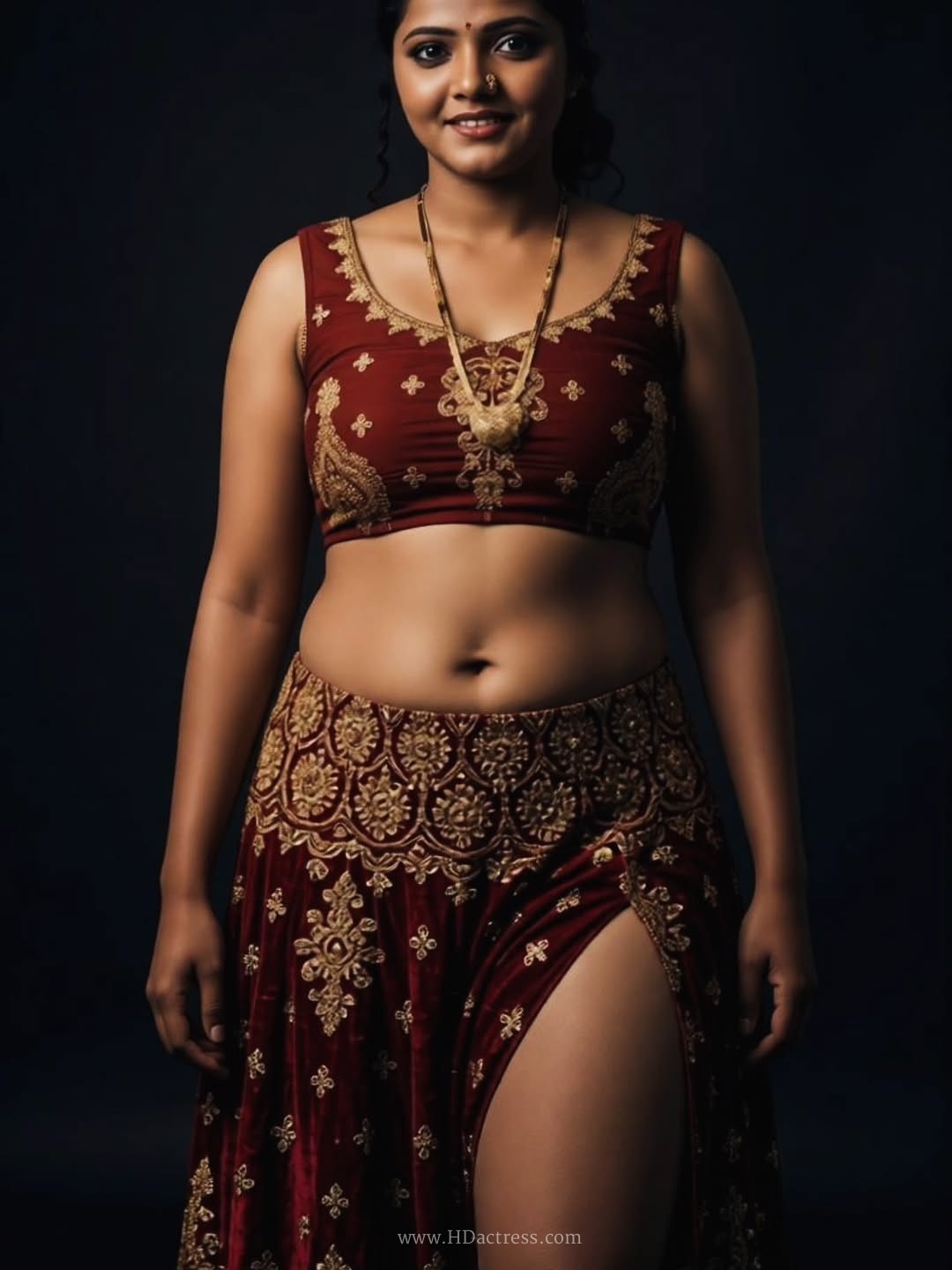 Bharti Jha Looks Stunning In Maroon Bridal Lehenga – Latest Hot Photos & Gallery - Image 5 Bharti Jha Looks Stunning In Maroon Bridal Lehenga – Latest Hot Photos & Gallery - Image 5