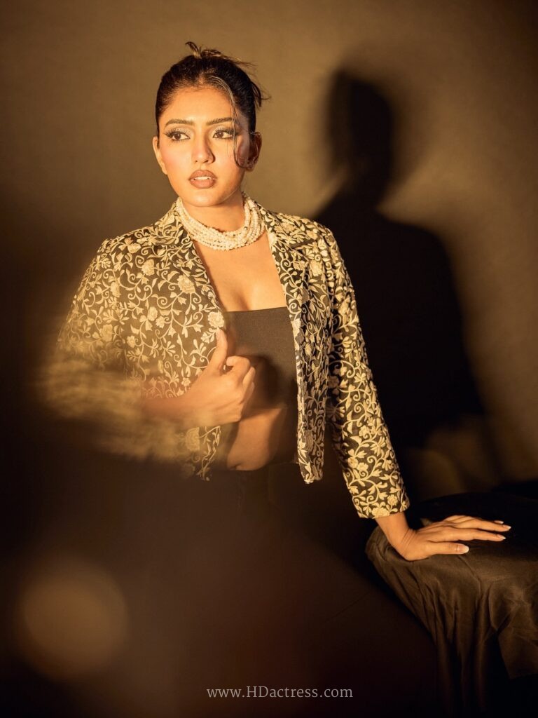 Eeshaa Rebba black crop top photoshoot, Eeshaa Rebba latest photos, Eeshaa Rebba fashion style, South actress viral pics, Eeshaa Rebba glamour photoshoot, black crop top trends