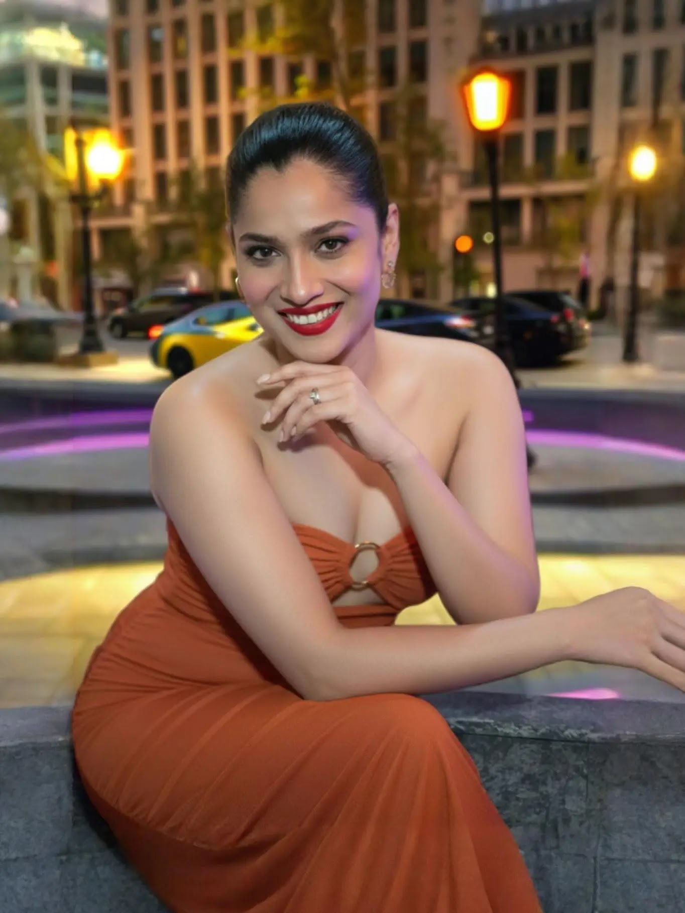 Ankita Lokhande Photoshoot In Orange Gown - Image 1
