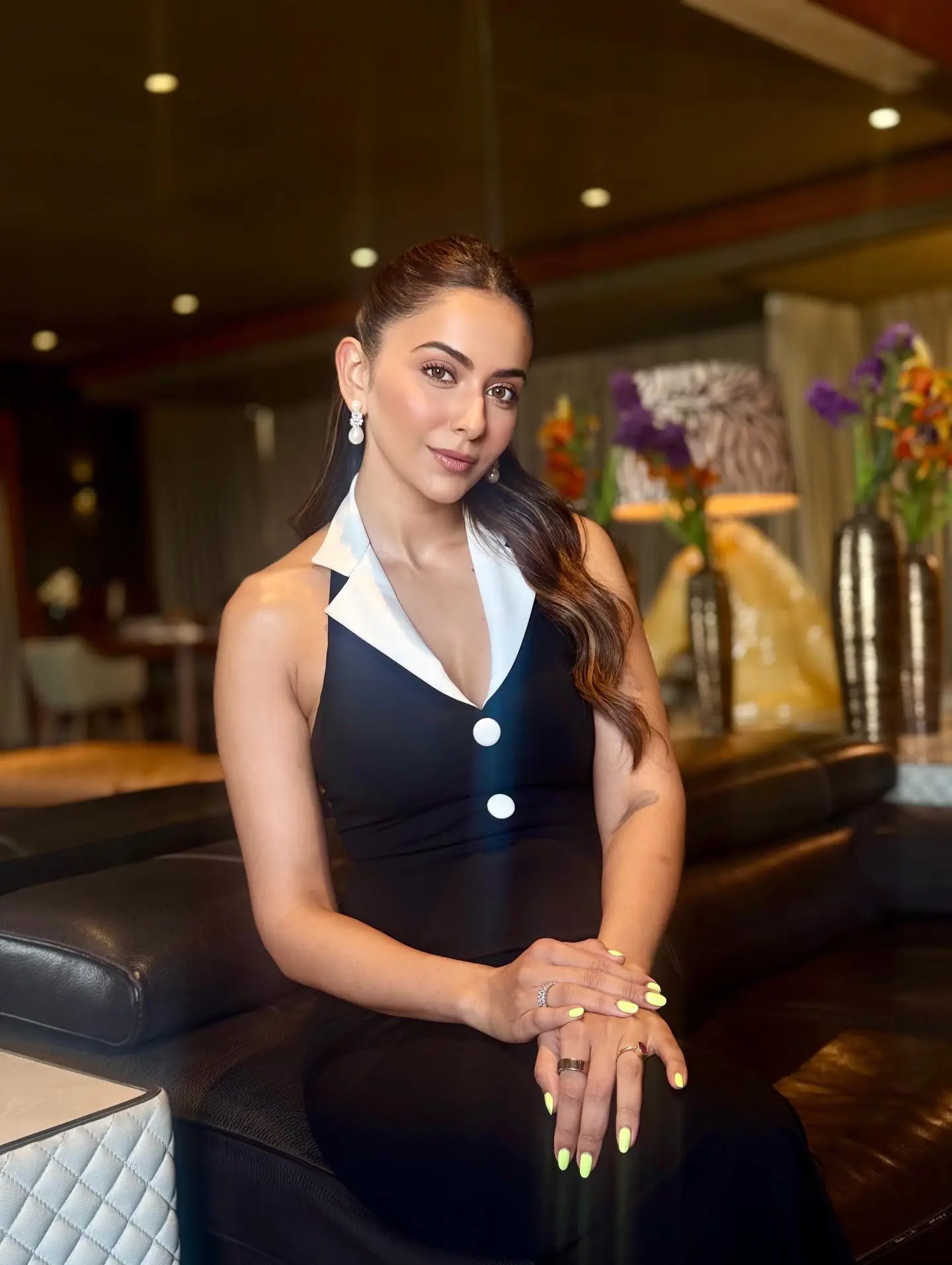 Bollywood Actress Rakul Preet Singh Brings Modern Style In Blue Dress