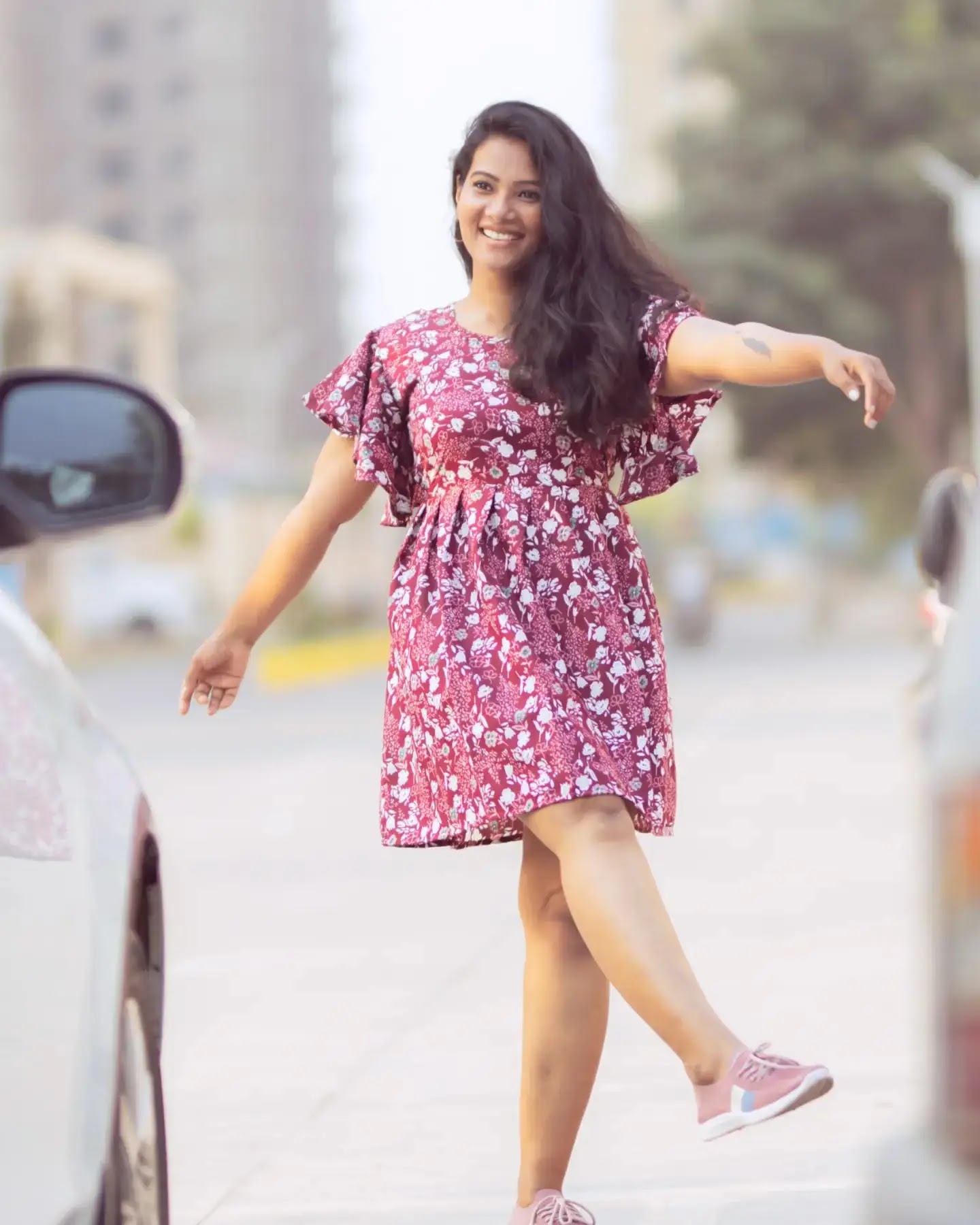 Dhivya Duraisamy Photoshoot In Maroon Gown - Image 3 Dhivya Duraisamy Photoshoot In Maroon Gown - Image 3