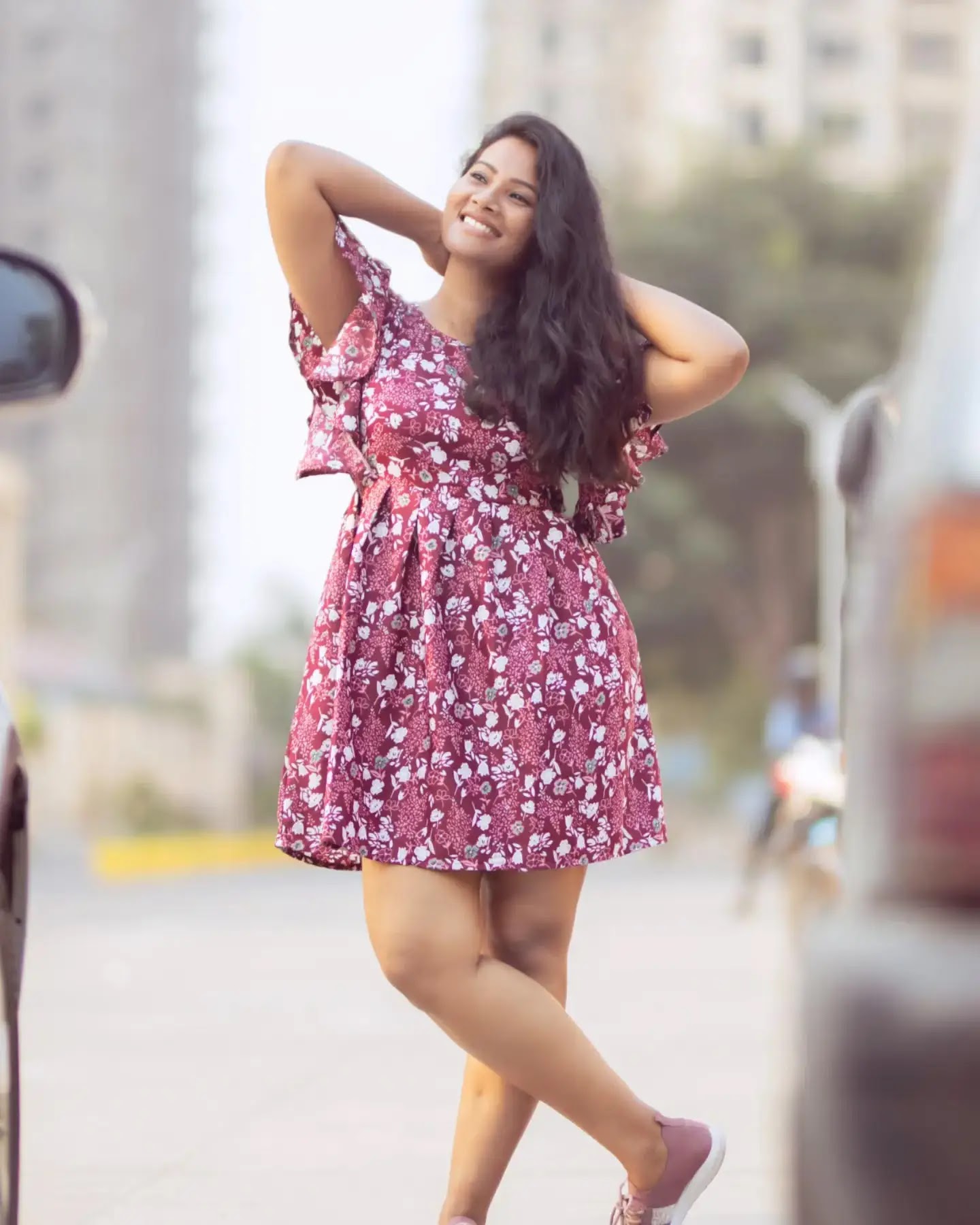 Dhivya Duraisamy Photoshoot In Maroon Gown - Image 1