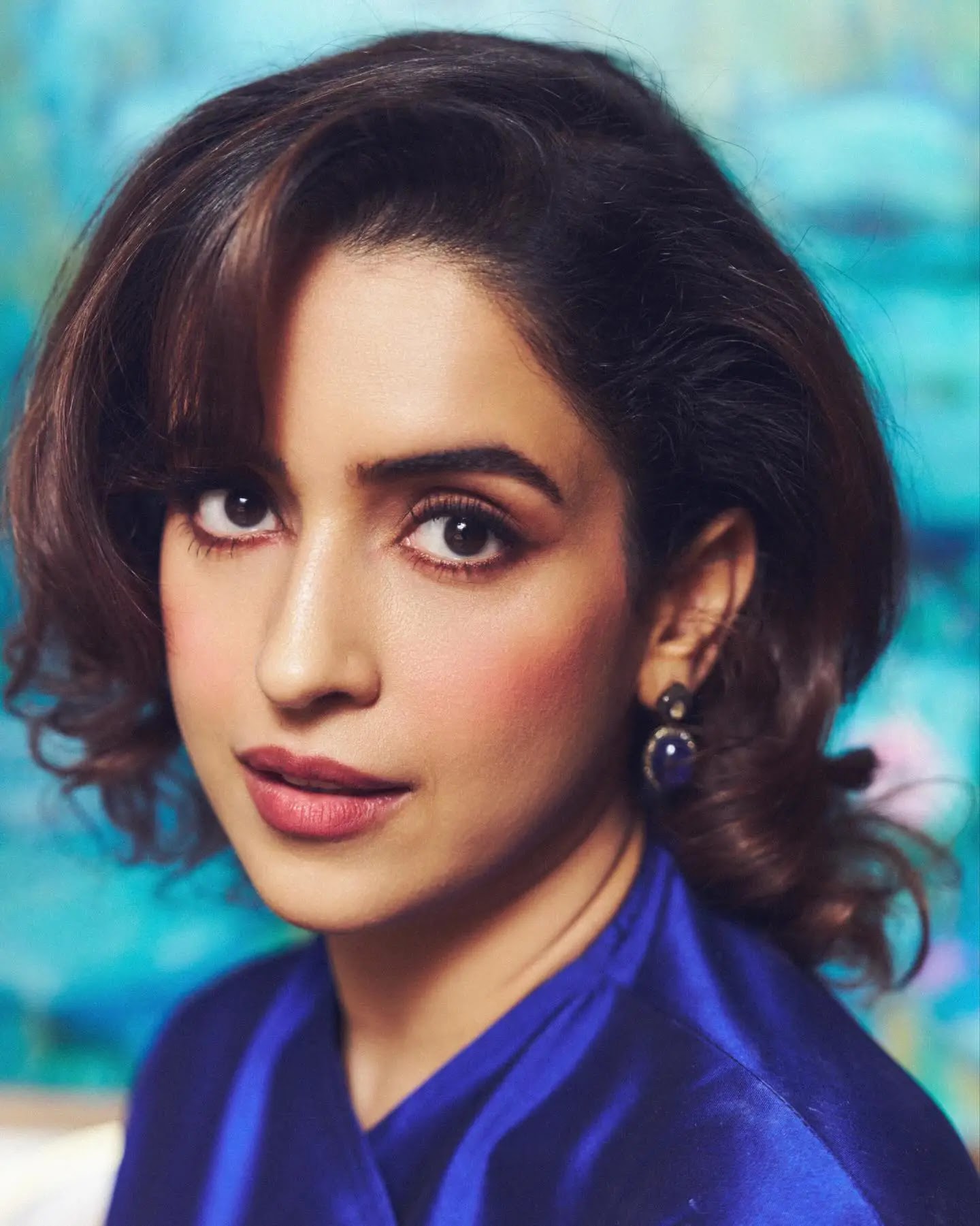 Hindi Actress Sanya Malhotra Photos In Blue Gown - Image 1