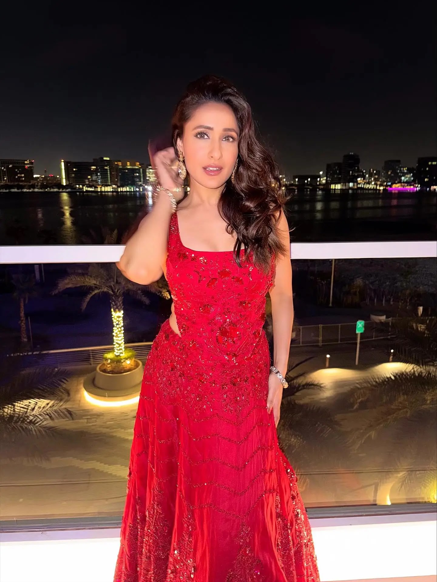 Pragya Jaiswal Photoshoot In Red Sleeveless Gown - Image 1