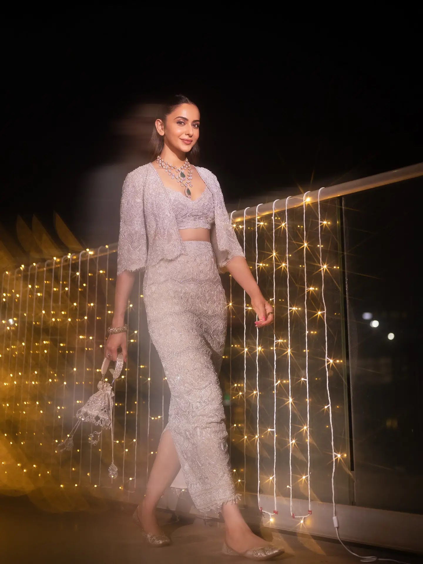 Rakul Preet Singh Wearing Stylish Beautiful White Lehenga Choli - Image 8 Rakul Preet Singh Wearing Stylish Beautiful White Lehenga Choli - Image 8