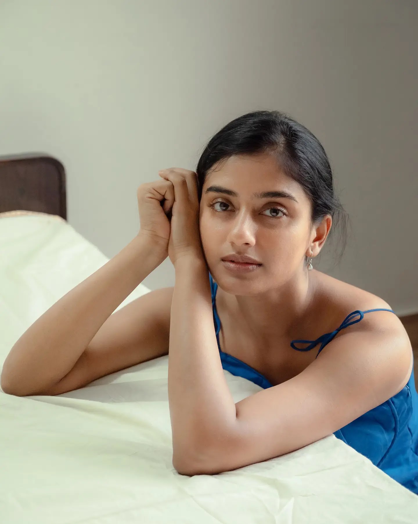 Sushmitha Bhat Phootshoot In Blue Gown
