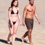 Pinned: Brazilian actors Henrique Barreira and Duda Matte were spotted filming beach scenes on location in Rio de Janeiro.