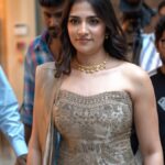Rukmini Vasanth with her elegant look for the Tanishq Jewellery event. ❤️ #RukminiVasanth