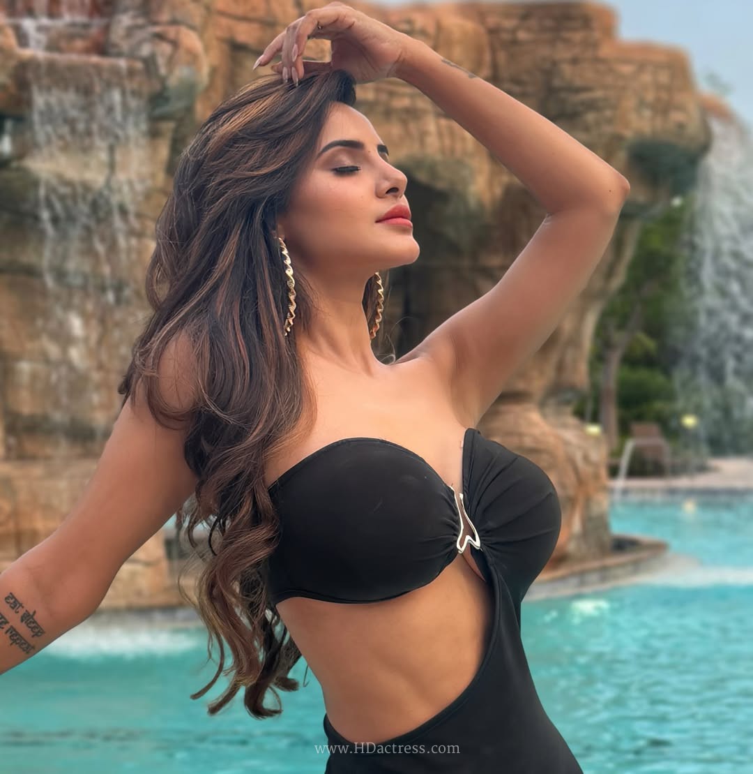 Ashu Reddy Sets the Internet Ablaze in a Chic Black Strapless Cutout Dress