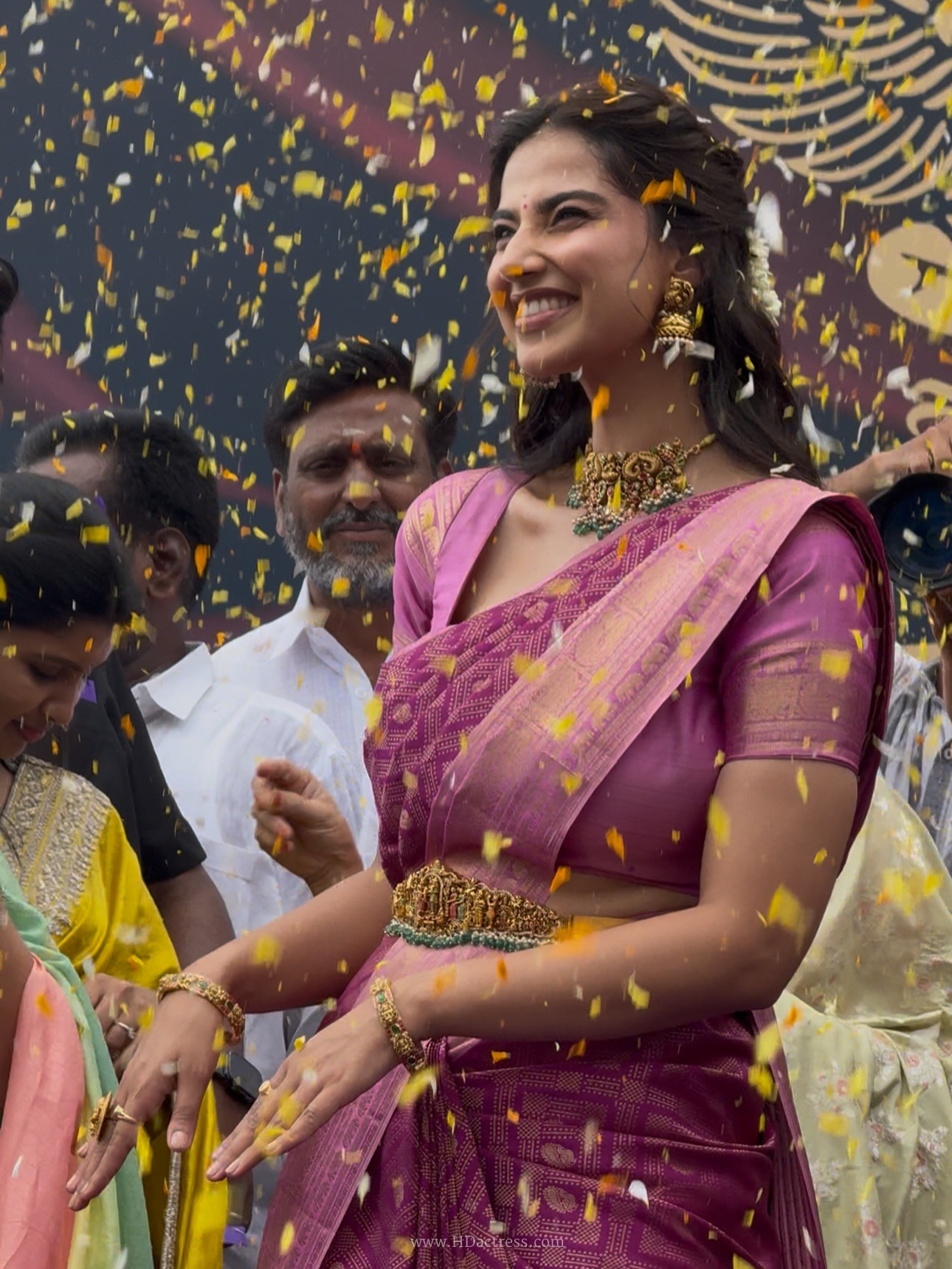 Meenaakshi Chaudhary side view if bust