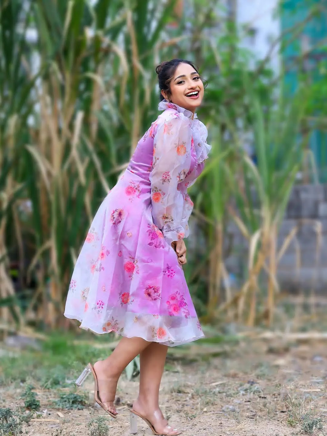 Indian TV Actress Aashika Gopal Padukone Mesmerizing in Violet Gown