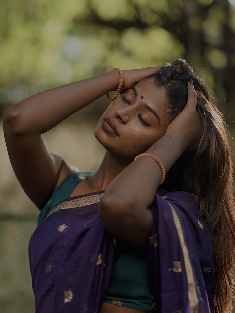 Divya Darshini Latest Purple Saree Pics