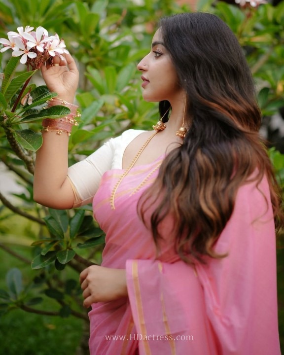 Malavika Menon Steals Heart In Rose Saree & white Blouse - Image 2 Malavika Menon Steals Heart In Rose Saree & white Blouse - Image 2