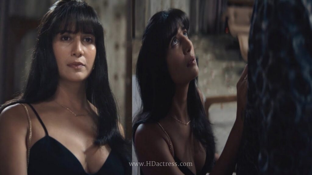 Ayn Zoya wearing a stylish outfit on the set of Undekhi Season 1