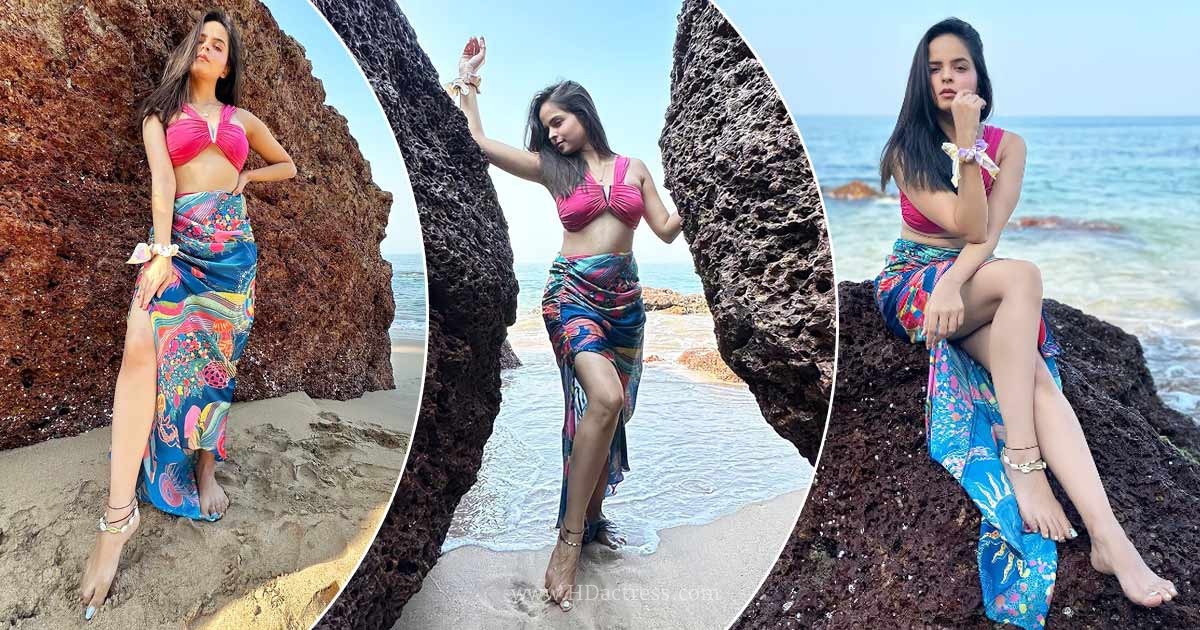 Palak Sindhwani in Hot Pink Bralette and High-Slit Sarong, Fans Call Her Real-Life Mermaid