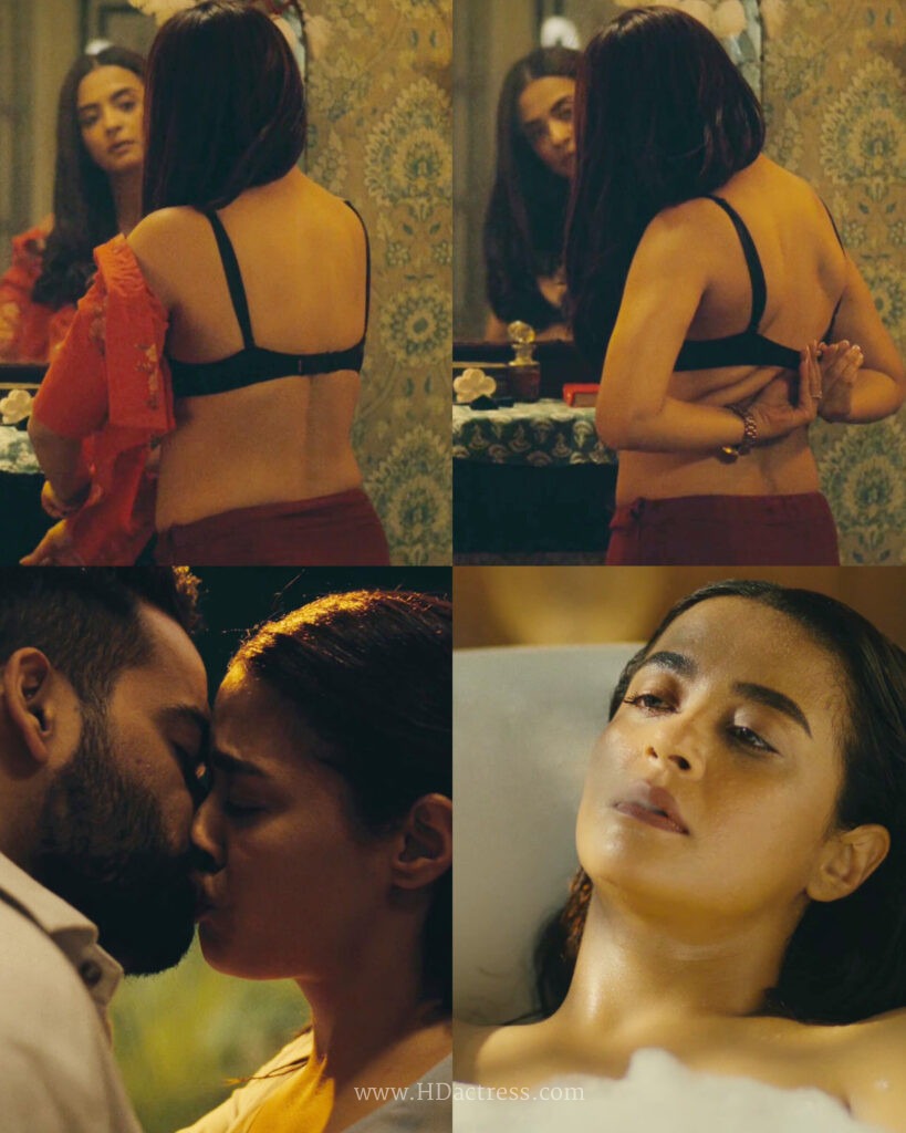 Surveen Chawla liplock photo, eyes half-closed just before the kiss lands