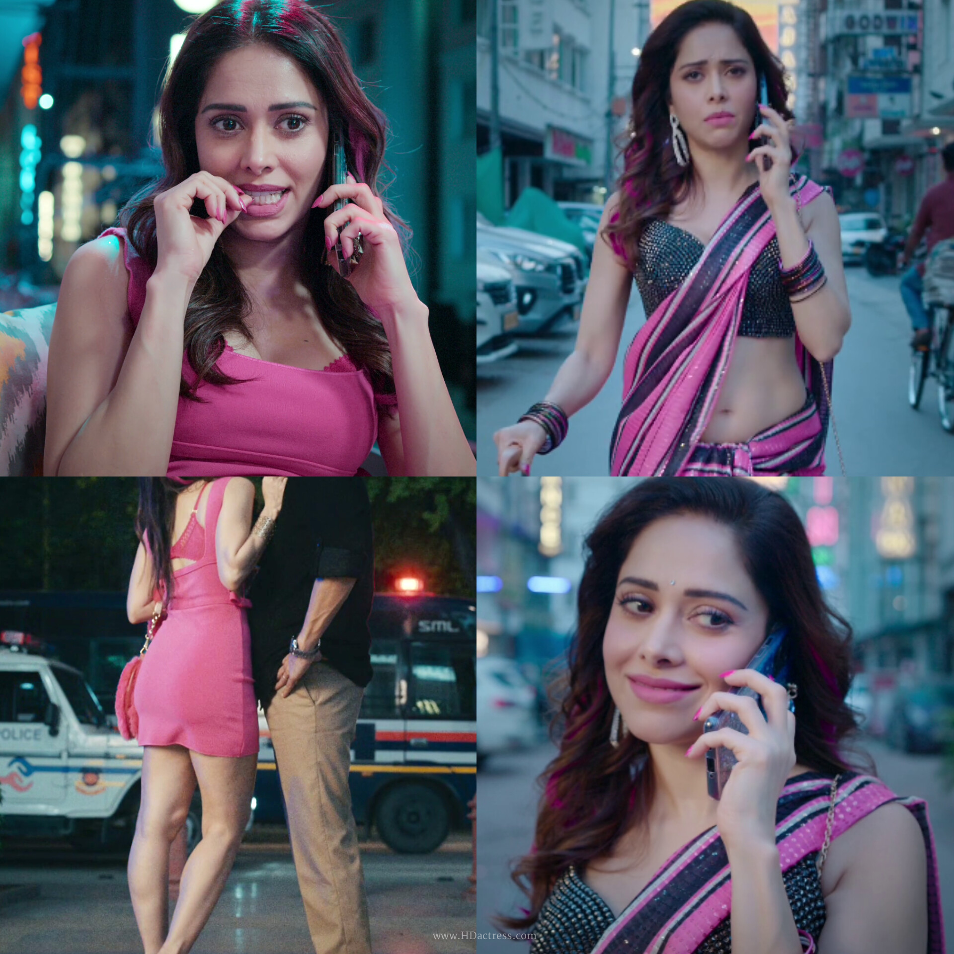 Nushrratt Bharuccha Sexy Thighs Navel Show Gajab Raat Bold Escort Style Pictures