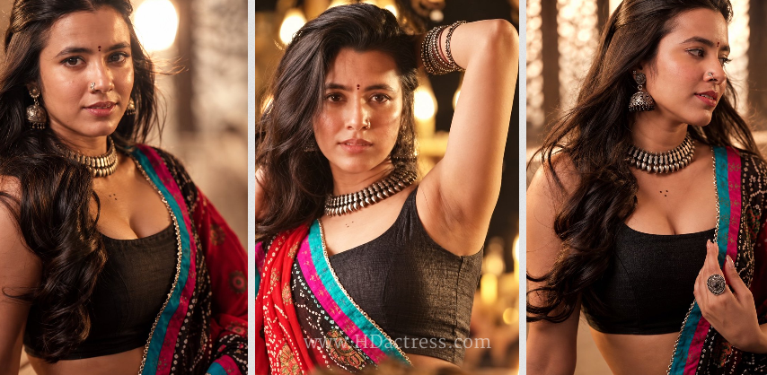 Shivani Nagaram Navratri, Shivani Nagaram traditional outfit, Shivani Nagaram hot photos, Navratri look, ethnic fashion, Telugu actress, festival glam, sexy traditional photos, Ambajipeta Marriage Band, Little Hearts
