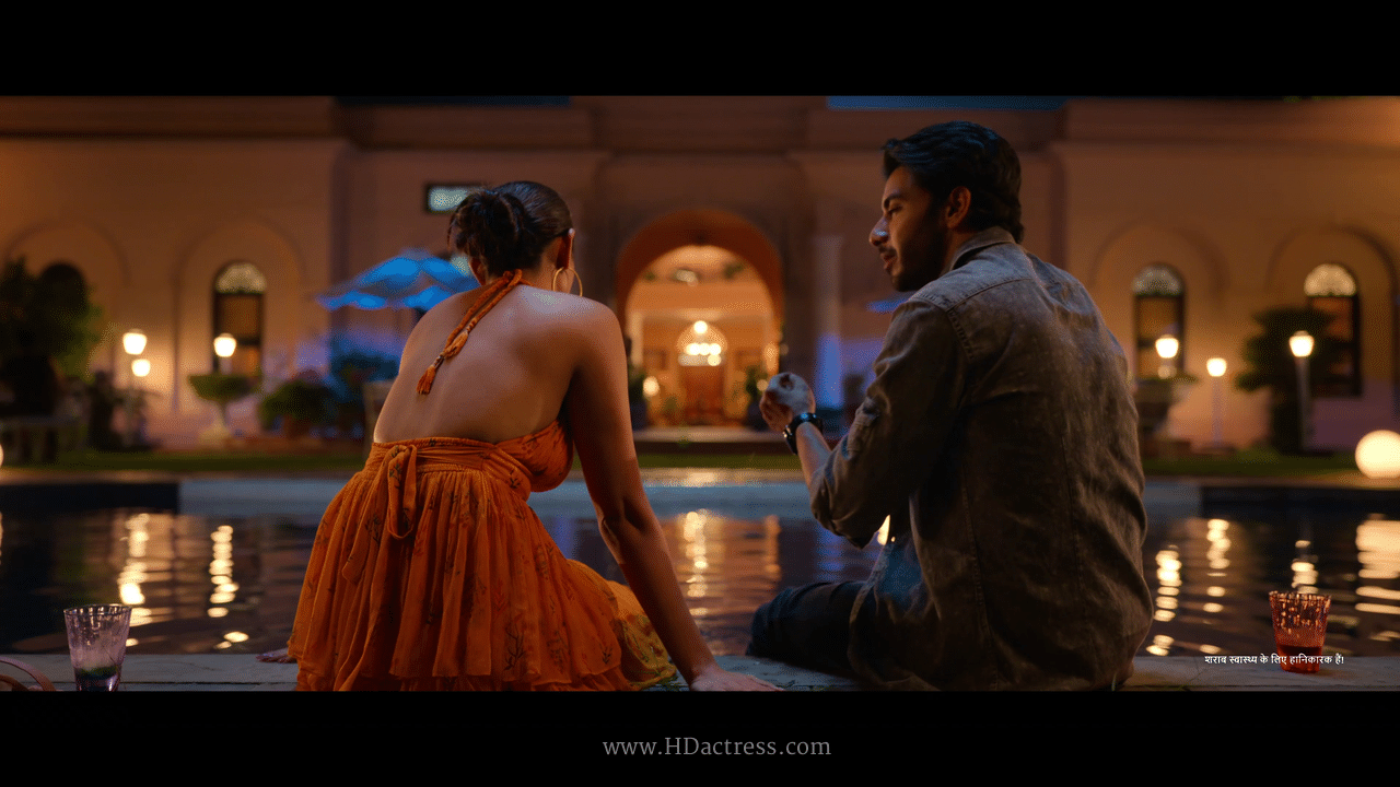 Stunning Backless Orange Dress Look of Mrunal Thakur Online