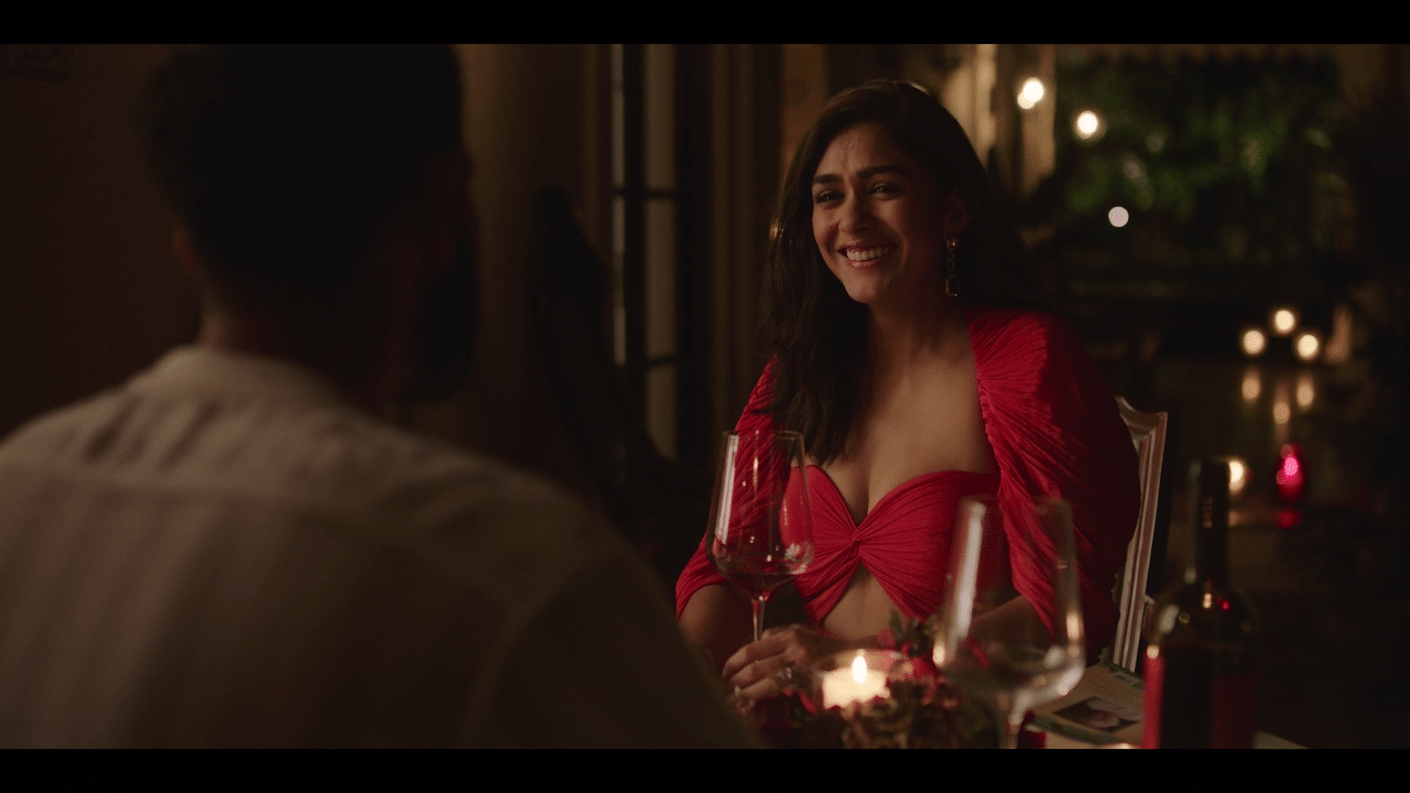 Mrunal Thakur Red Dress Viral Photos: Stunning Deep Plunge Look